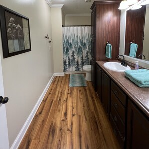 House | Bathroom | Hair dryer - The Den - Family Friendly Close to Fiesta Texas (San Antonio)