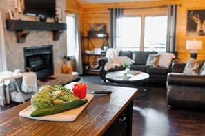 Fireplace, table football