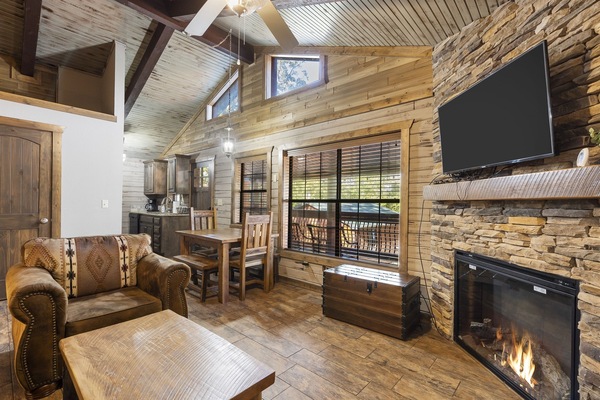 TV connectée, cheminée