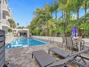 Outdoor pool, a heated pool