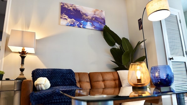 TV connectée, cheminée, livres