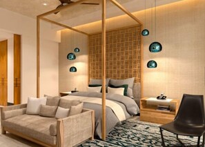 Habitación ejecutiva doble, vistas al valle | Ropa de cama de alta calidad, caja fuerte, decoración individual