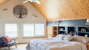 3 habitaciones, tabla de planchar con plancha y cuna de viaje