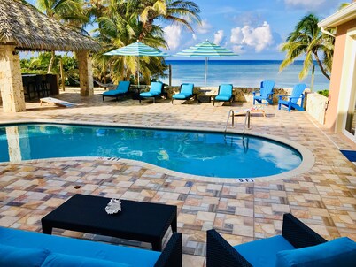 Reef Romance, Rum Point Oceanfront Villa with Private Pool and Gorgeous Beach!
