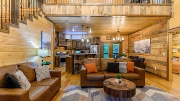 TV connectée, cheminée, chaîne hi-fi