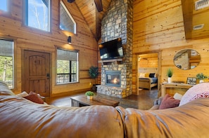 TV, fireplace, stereo