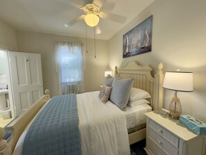 1 bedroom, desk, iron/ironing board, travel cot