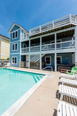 A heated pool