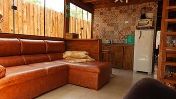 Chalé família | Área de estar