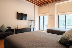 Premier Apartment F104 | Draps en coton égyptien, literie de qualité, couette en duvet