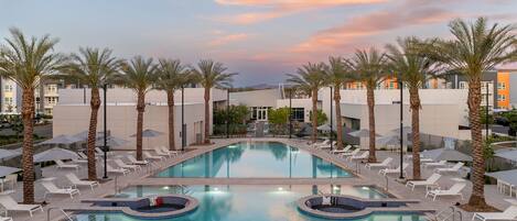 Outdoor pool, a heated pool