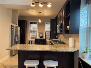 Microwave, oven, stovetop, dishwasher