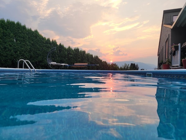 Outdoor pool, a heated pool