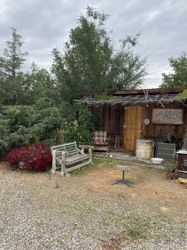 Outdoor housing with Air conditioning and propane shower