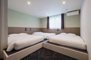ベーシック トリプルルーム | WiFi (無料)、ベッドシーツ