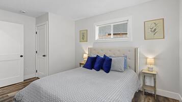 2 bedrooms, iron/ironing board, travel crib, WiFi