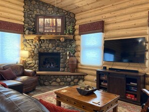 TV, fireplace, DVD player