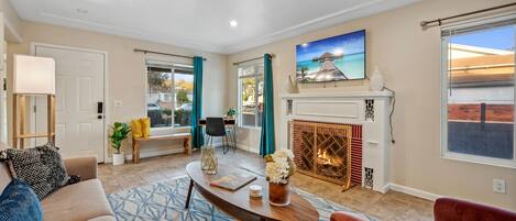 TV connectée, cheminée