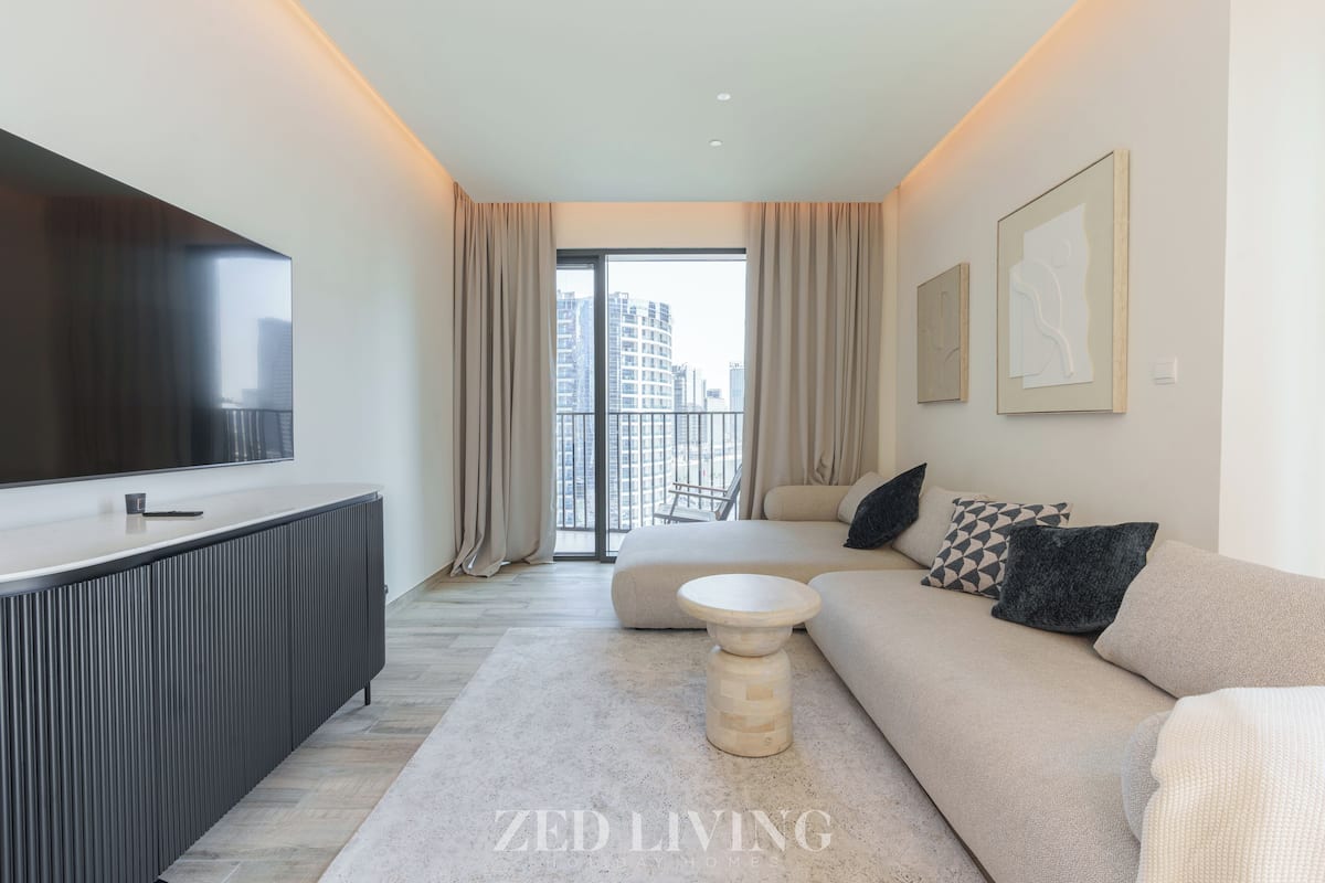Appartement Familial, 1 grand lit, balcon, vue canal | Coin séjour