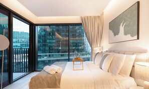 Design Studio, 1 Queen Bed, Balcony, City View | 1 bedroom, in-room safe, individually decorated, individually furnished