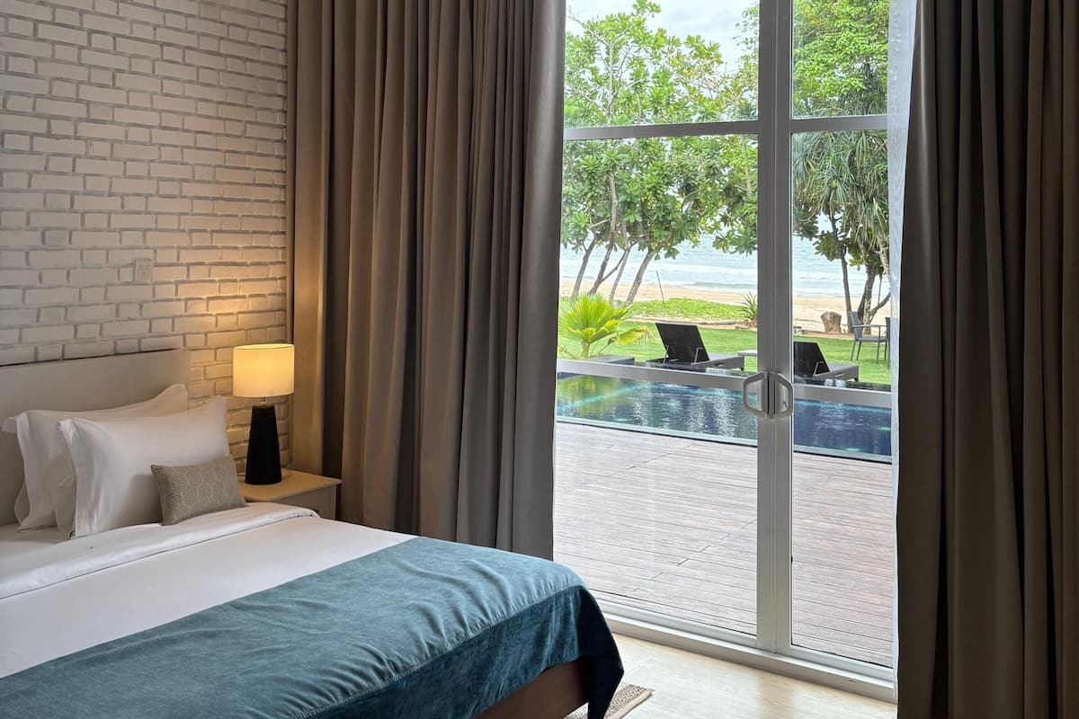 Chambre Deluxe double, vue sur la plage | Vue de la chambre