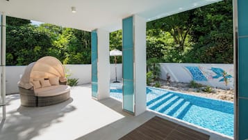 Piscina externa, piscina aquecida