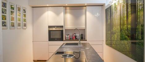 Fridge, oven, stovetop, dishwasher