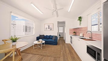 Cabaña Deluxe | Área de sala de estar