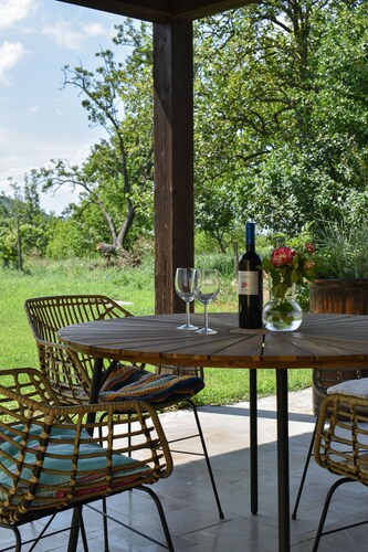 Family and pet friendly village house with vineyards. 