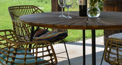 Family and pet friendly village house with vineyards.