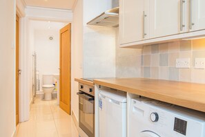 Microwave, dishwasher, toaster, cookware/dishes/utensils