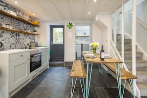 Fridge, microwave, dishwasher, electric kettle