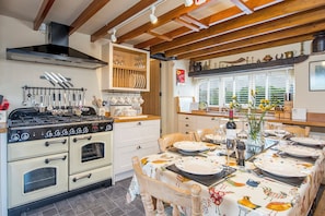Dining - West Barn, Holiday Cottage Lochvane, nr Solva, Sleeps 8, 4 bedrooms,  bathrooms (HAVERFORDWEST)