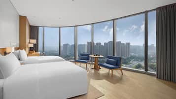 Minibar, in-room safe, blackout curtains, free cots/infant beds