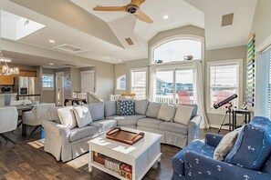 Smart TV, fireplace, DVD player, stereo - Pet-friendly oceanside Corolla home w/ pool, hot tub, & community amenities! (Corolla)