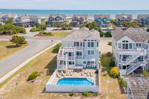 Exterior - Aqua Palooza 🌊 Semi-Oceanfront 🏖️Pool & Hot Tub 💦 Elevator ⬆️ Pet Friendly🐕 (Nags Head)