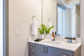 Hair dryer, towels