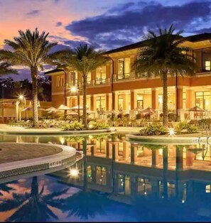 Outdoor pool, a heated pool