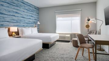 Desk, laptop workspace, iron/ironing board, free cots/infant beds