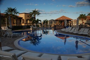 Outdoor pool, a heated pool - Pueblo Bonito Sunset Beach Junior Studio Suite Sleeps 4-Cabo San Lucas (Cabo San Lucas)