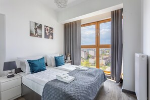 1 bedroom, iron/ironing board, free WiFi, bed sheets - Ferienwohnung am Meer, Urlaub auf der Insel Usedom, Apartment Tower 97 (Swinoujscie)