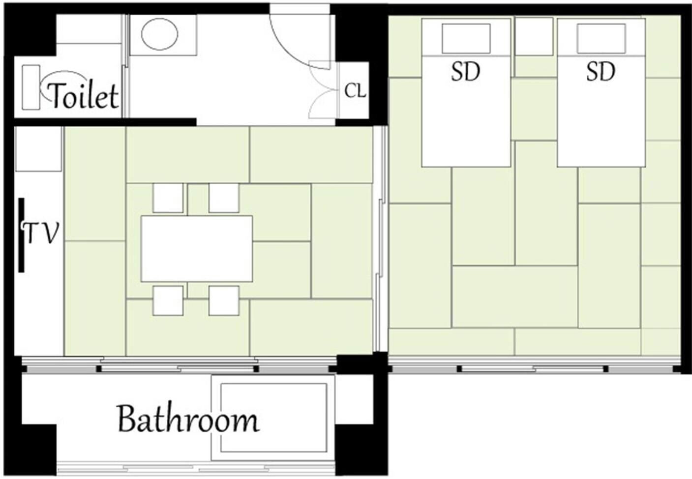 A bathroom with a toilet, a TV, and a shower area.
