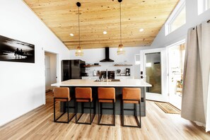 Fridge, microwave, oven, stovetop - Two-Home Coastal Compound with Pool & Hot Tubs (Rodanthe)