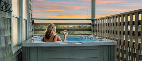 Tina de hidromasaje al aire libre