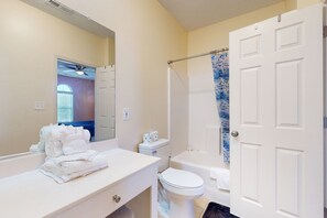 Hair dryer, towels