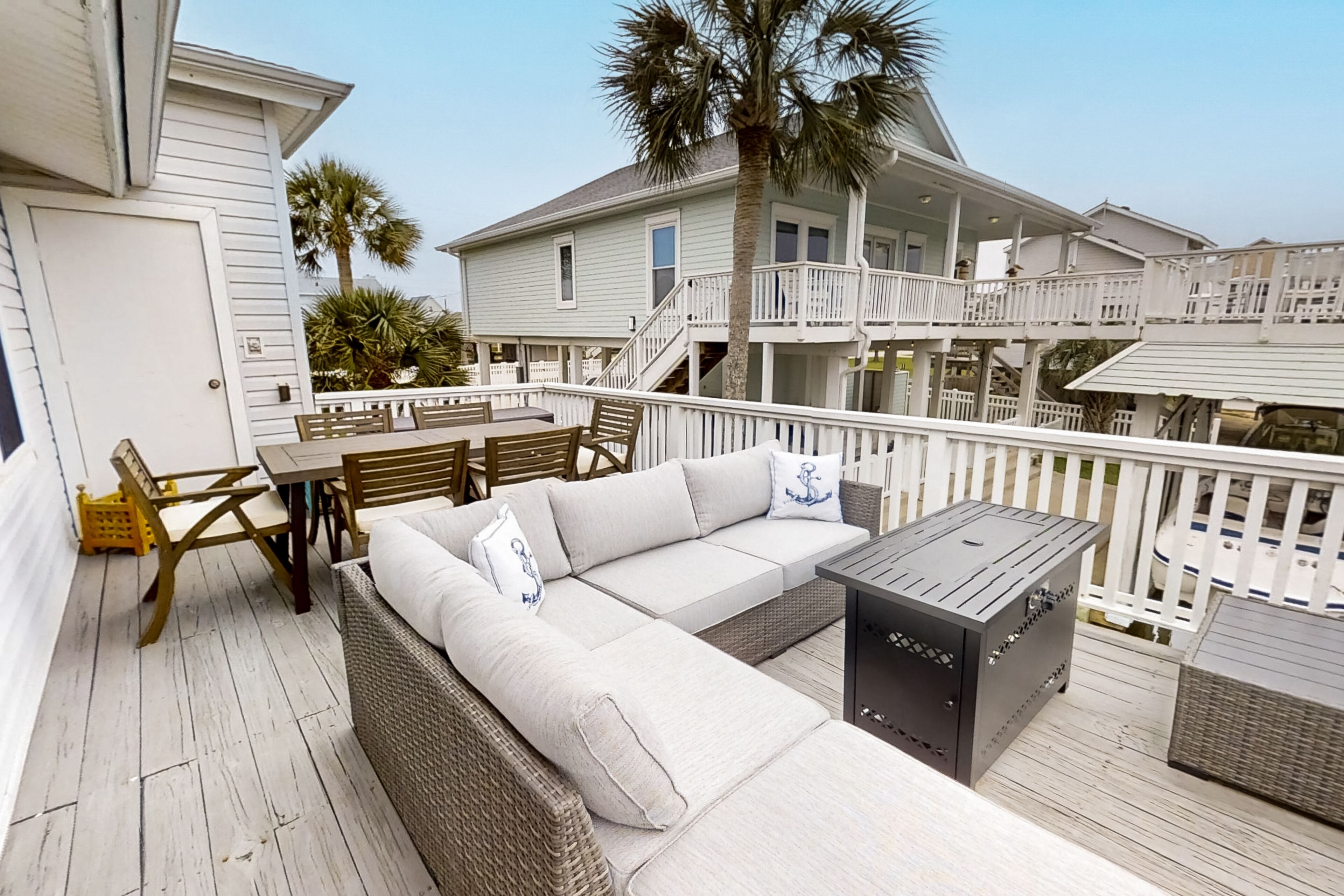 Waterfront Retreat with Bay Views & Outdoor Oasis in Galveston's Sea Isle!