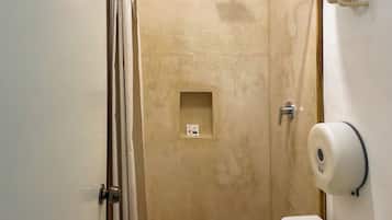 Comfort Room, 1 Double Bed, Private Bathroom | Bathroom | Shower, rainfall showerhead, towels, soap