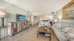 TV, stereo - Partial Beach View 2 Bedroom Condo (Longboat Key)