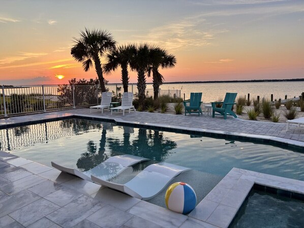 A heated pool