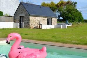 Piscine extérieure, piscine chauffée